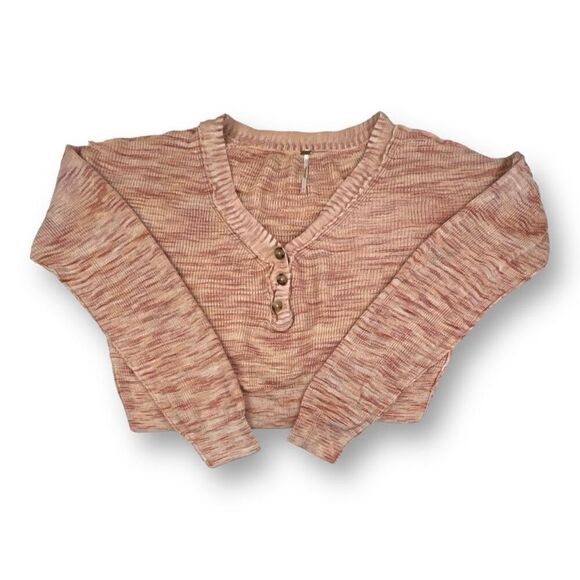 Free People Oversized Mercury Henley Pullover Size Small - Picture 1 of 6